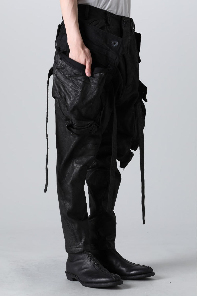 The R Limited 10.5oz Stretch Denim Gas Mask Coating Cargo Pants