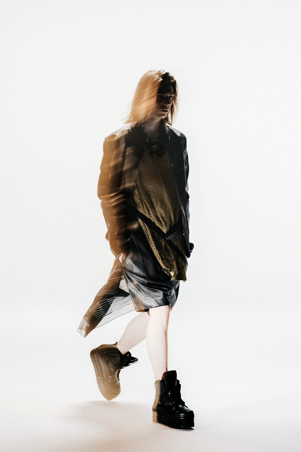 プリント シルクストール ブラック