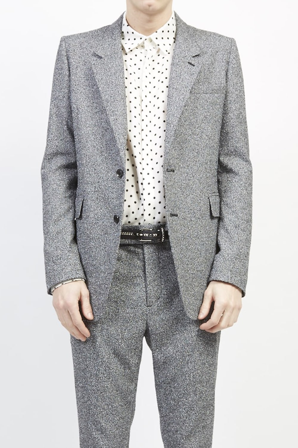 Loop yarn melange tweed 2B jacket