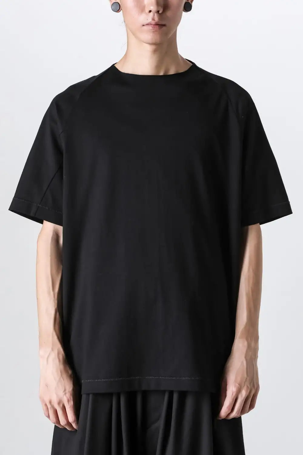 Short sleeve cotton jersey Black