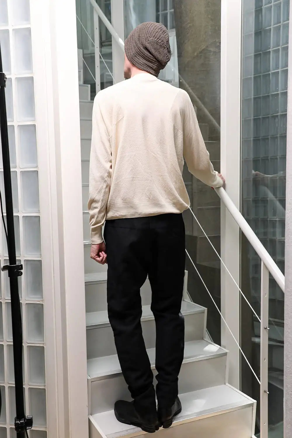 プルオーバーニット コットンリネンシルク Ecru