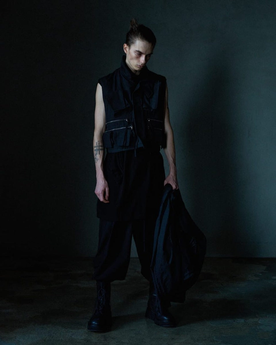 Cupro Ripple Sleeveless Shirt