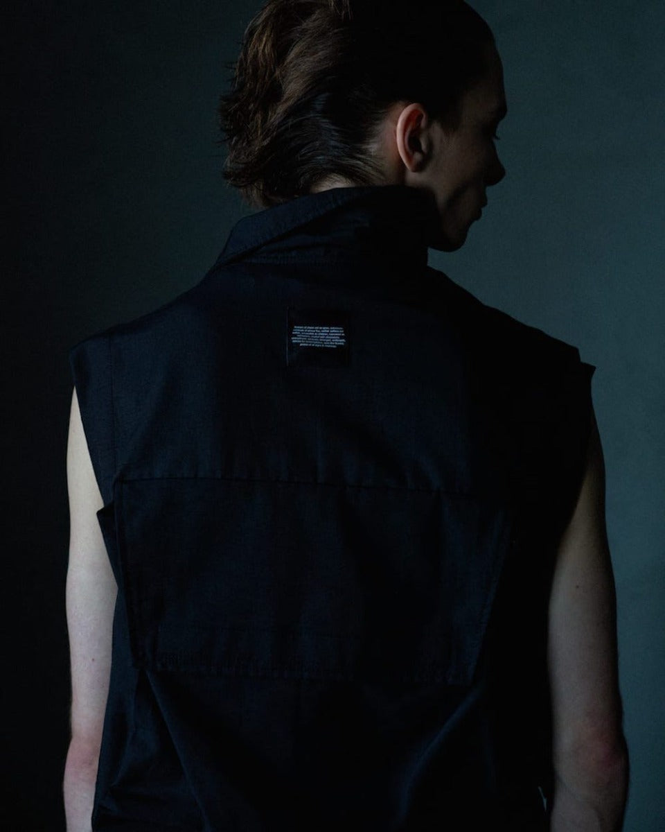 Nylon/Cotton Grosgrain Cargo Vest