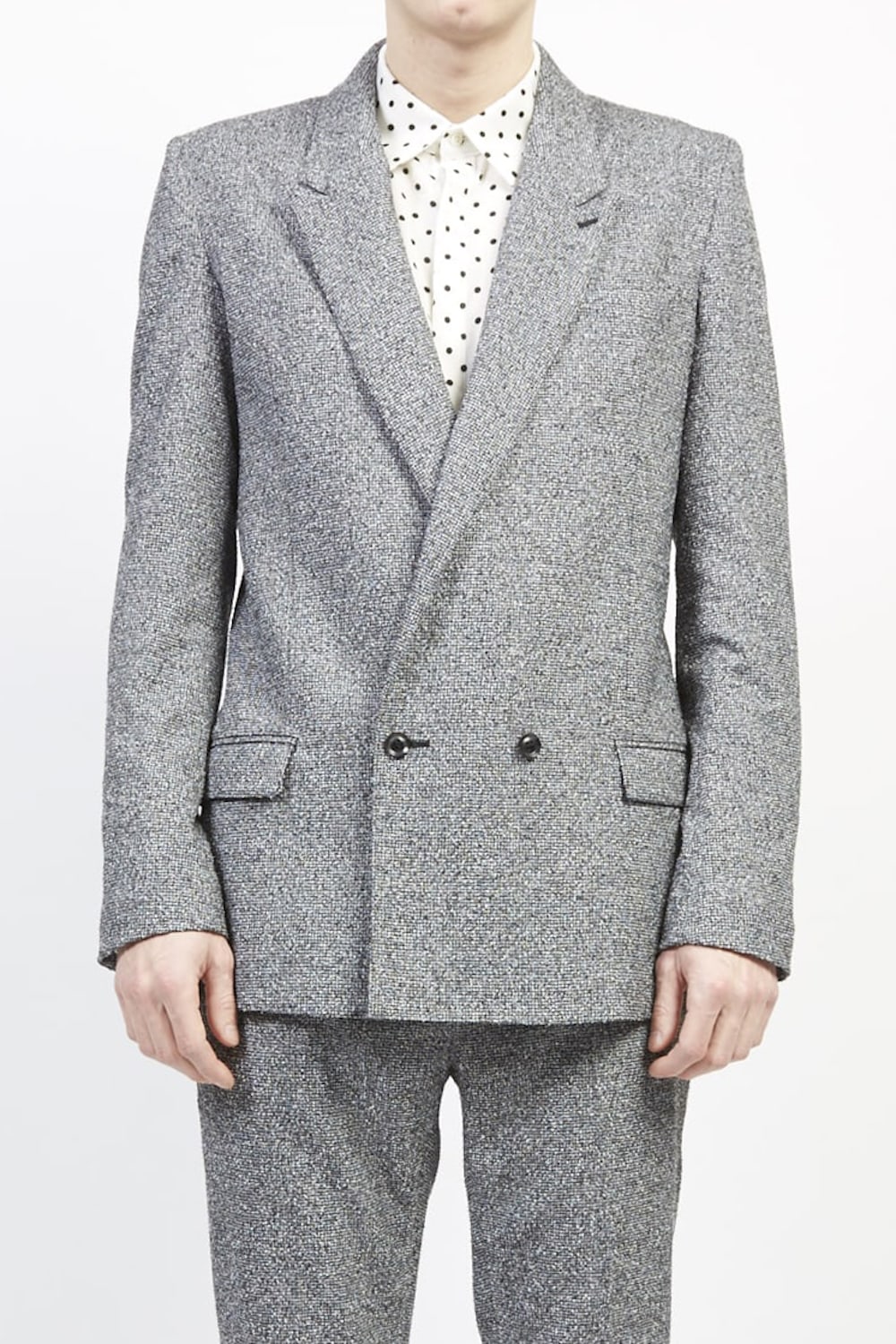 Loop yarn melange tweed jacket