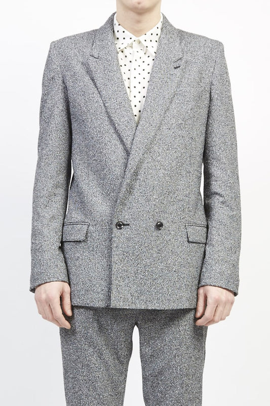 Loop yarn melange tweed jacket