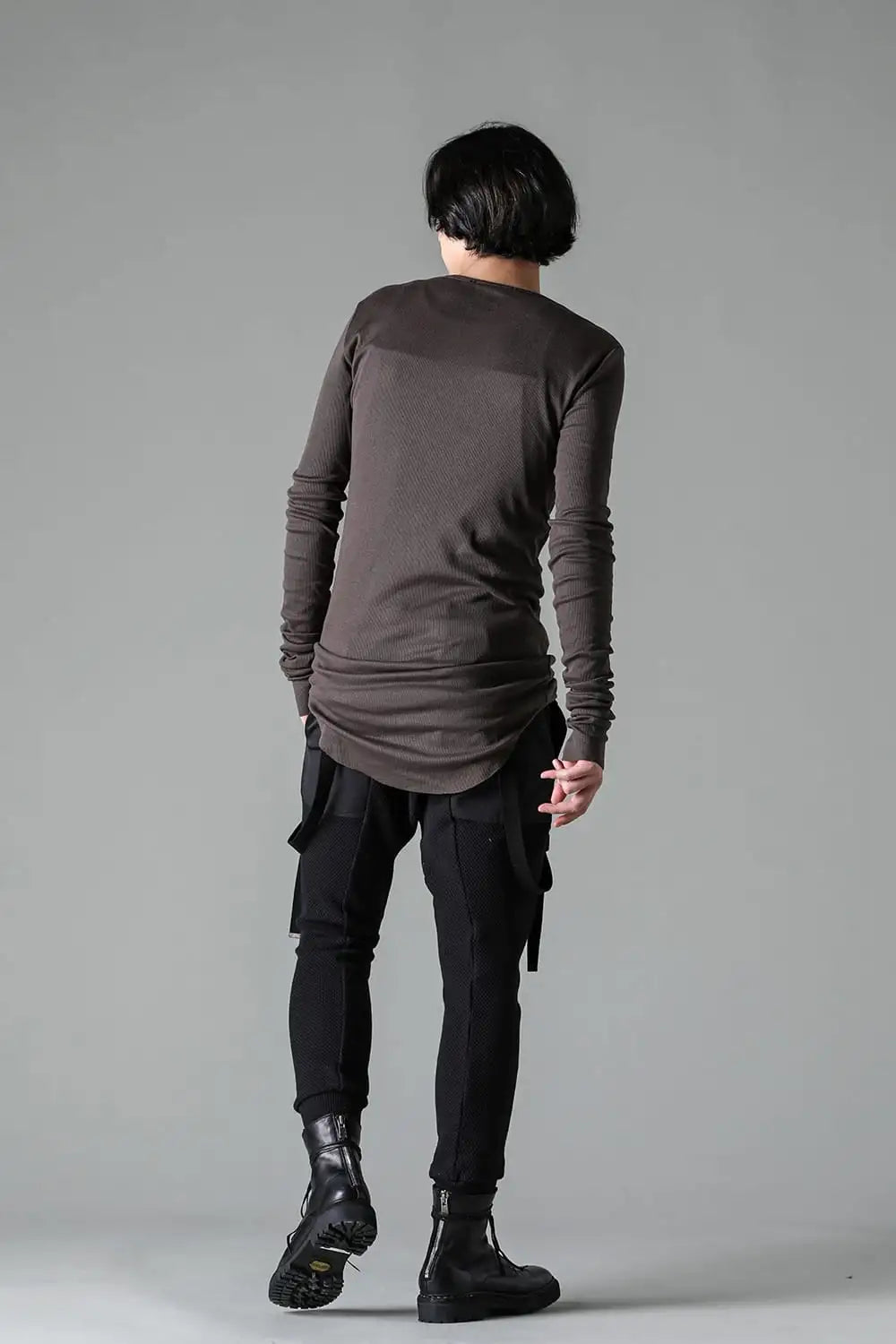 Modal x Cotton Ribbed Terry Robe Sleeve T-Shirt
