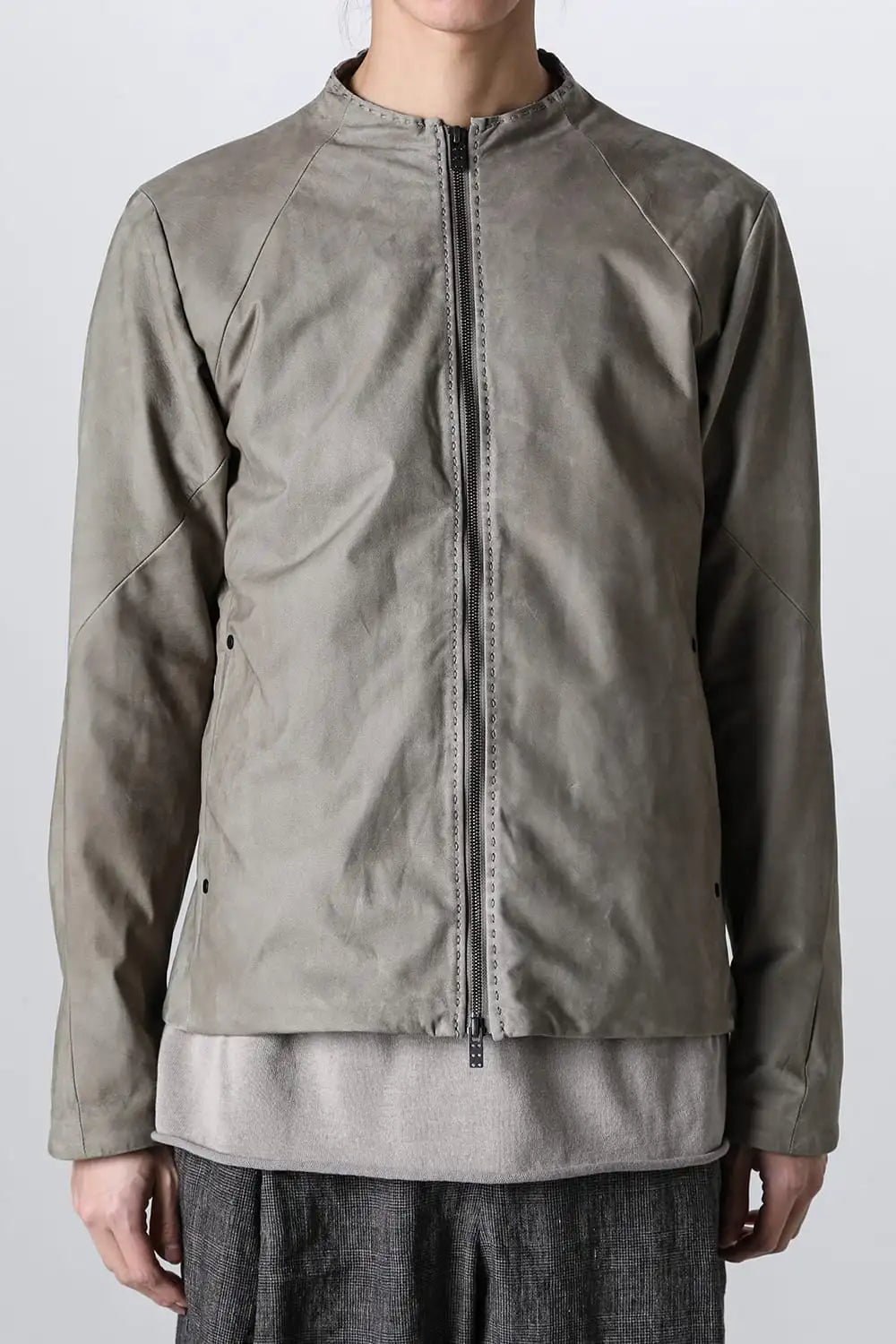 Jacket soft nubuck cow leather Sand Gray