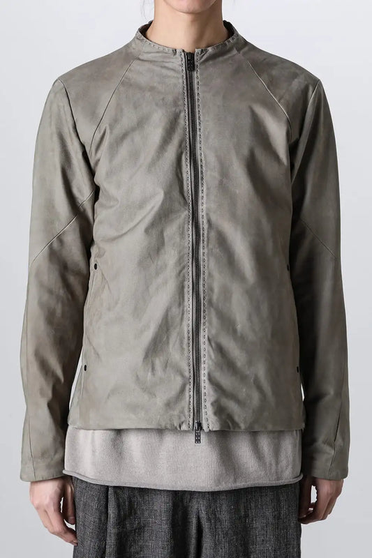 Jacket soft nubuck cow leather Sand Gray