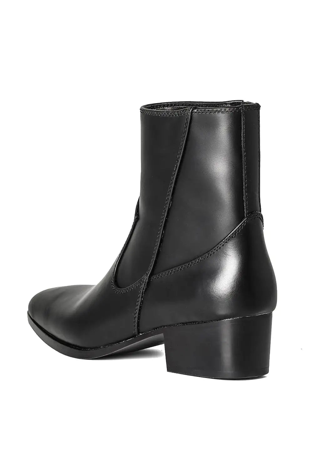 Kip Skin Heel Boots 1.8inch