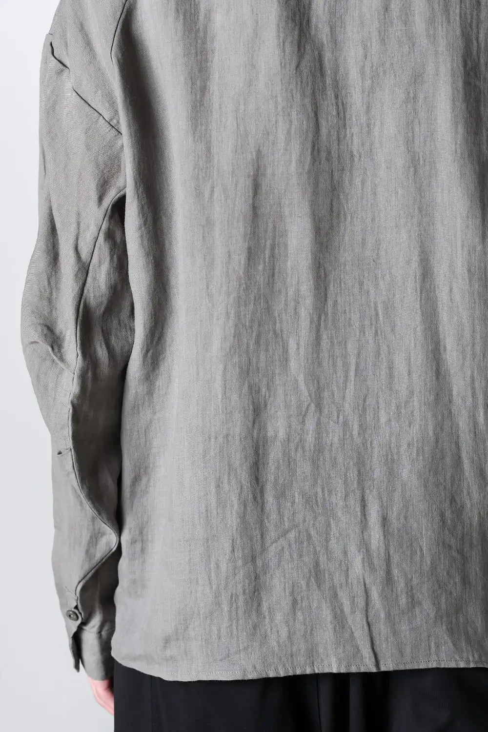 Shirt loose fit ramie Light Gray