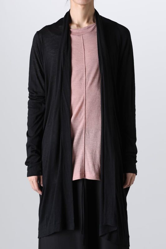 ドレープ ロングカーディガン Black
