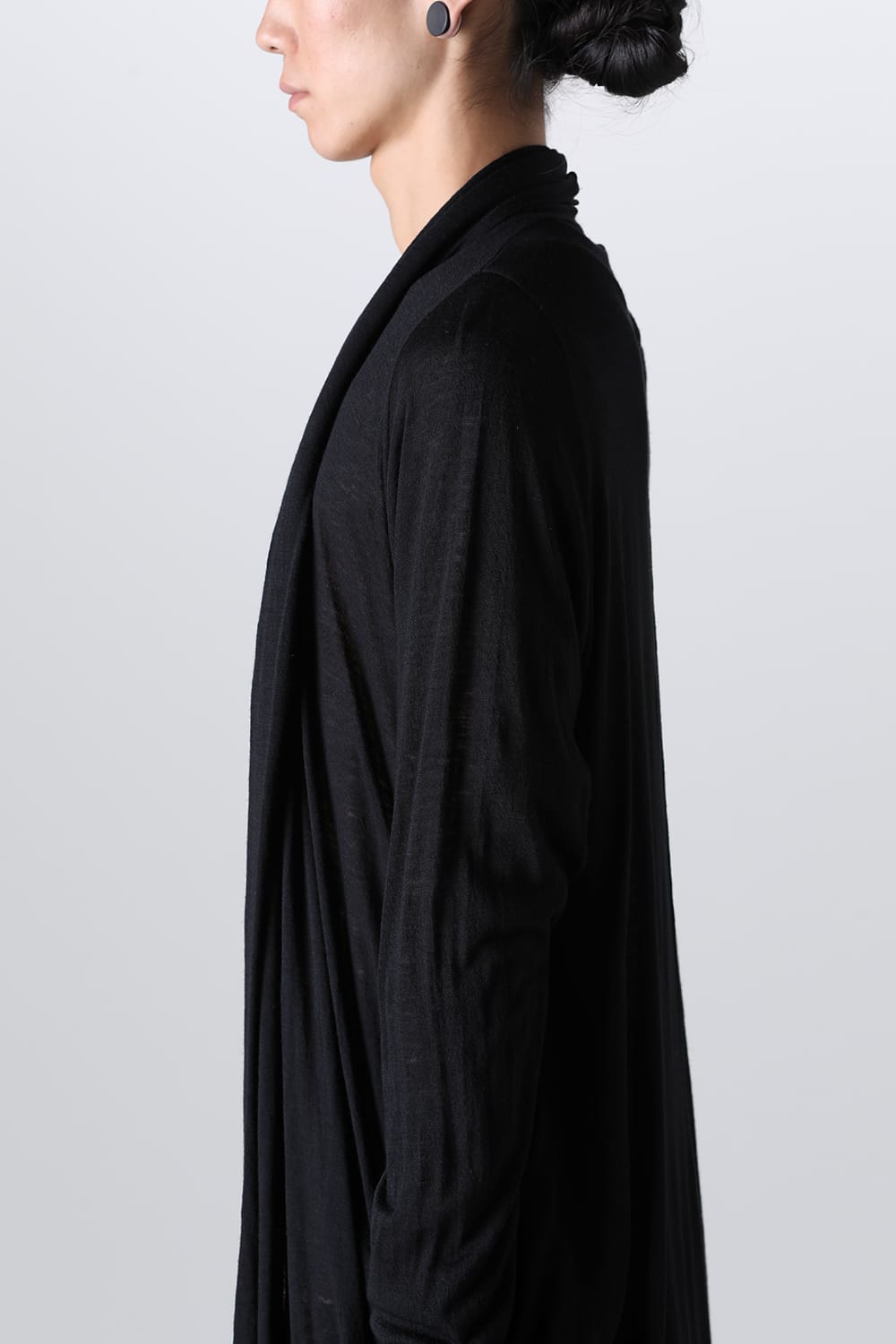ドレープ ロングカーディガン Black