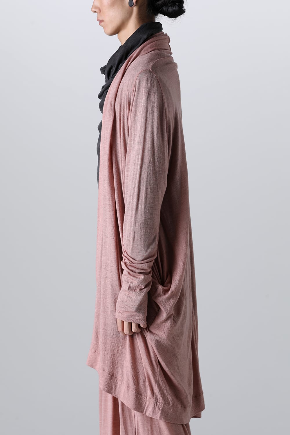 ドレープ ロングカーディガン Pink