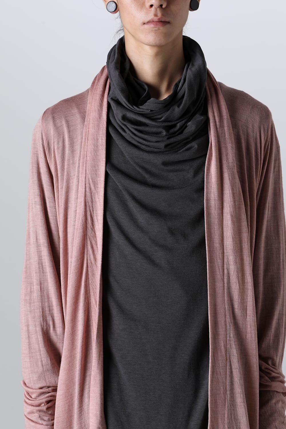 ドレープ ロングカーディガン Pink