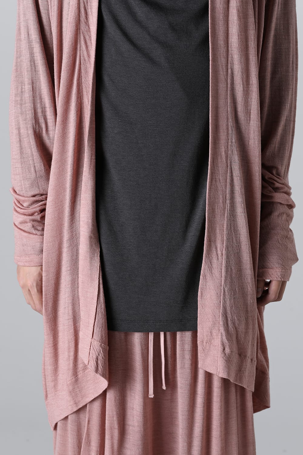 ドレープ ロングカーディガン Pink