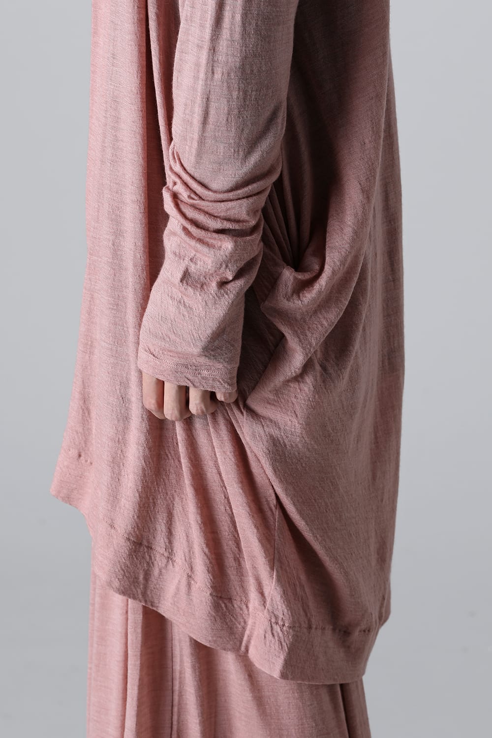 ドレープ ロングカーディガン Pink