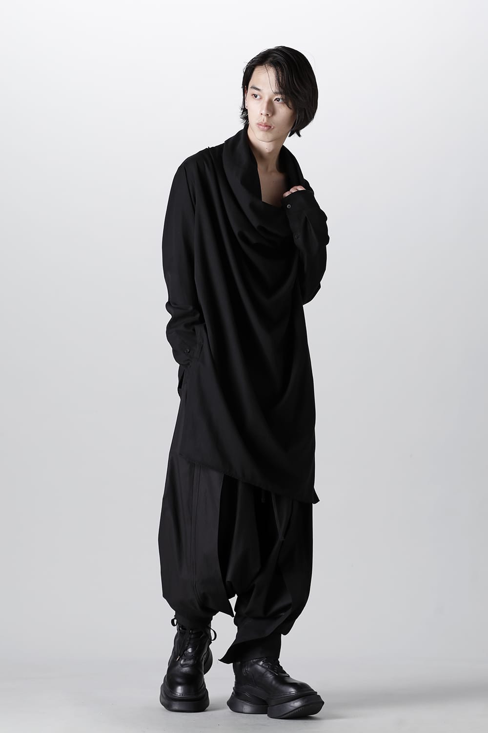 Viscose/Cotton Cinz Cloth Wide Sarrouel Pants