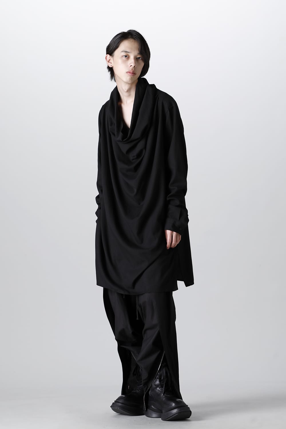 Viscose/Cotton Cinz Cloth Wide Sarrouel Pants