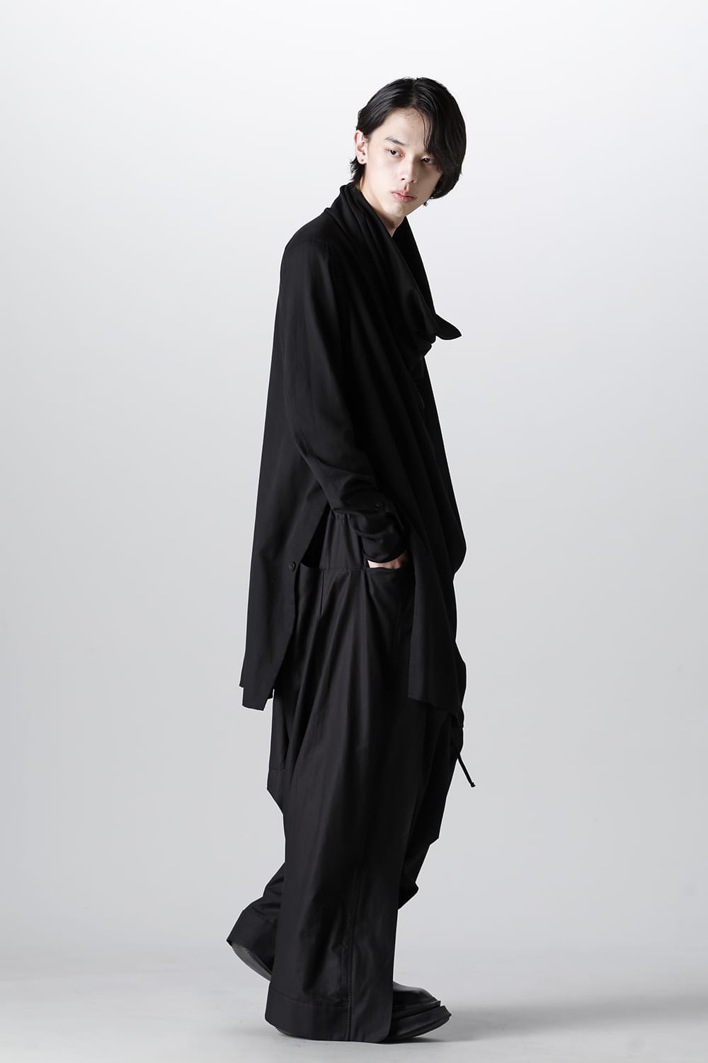 Viscose/Cotton Cinz Cloth Wide Sarrouel Pants