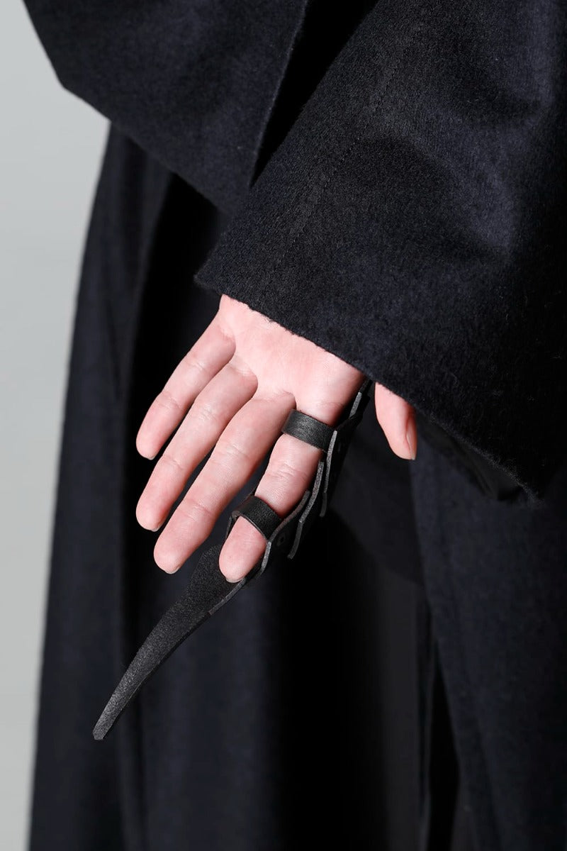 Crow Leather Ring (Long)