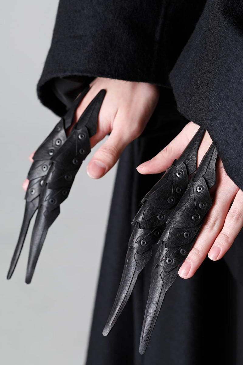 Crow Leather Ring (Long)