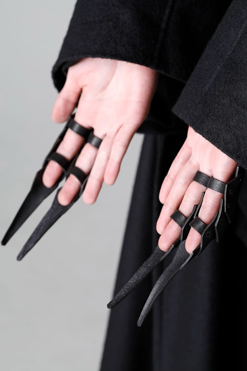 Crow Leather Ring (Long)