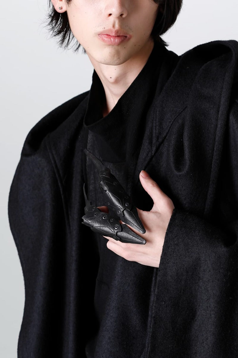 Crow Leather Ring (Long)