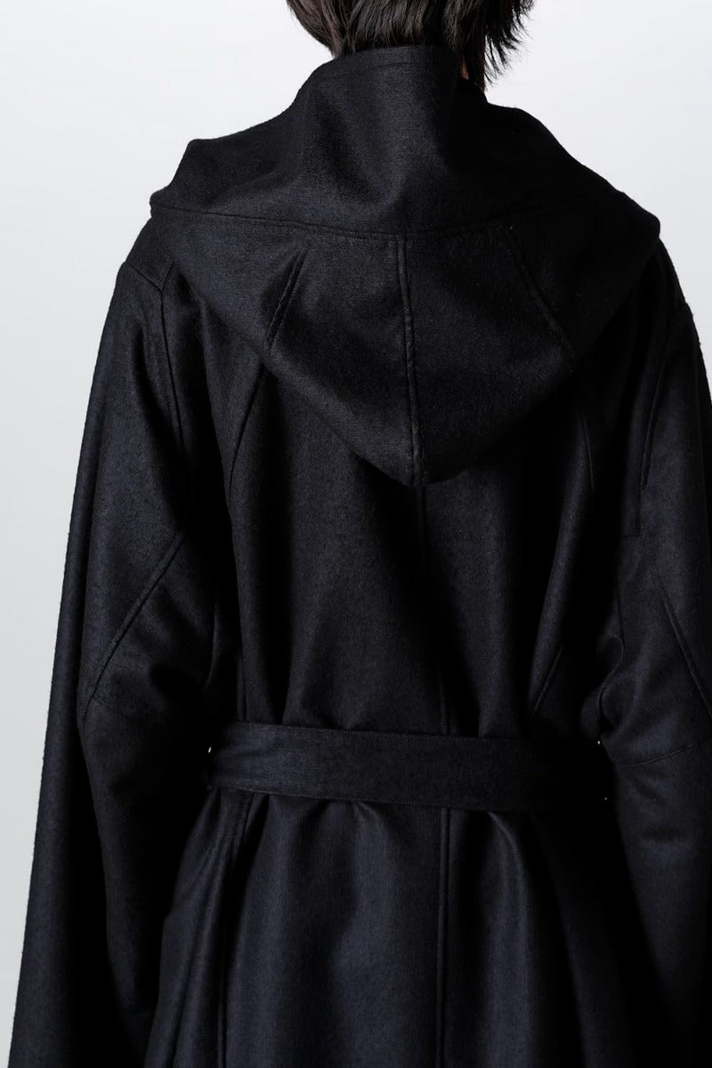 Warp Knit Melton Oversized Coat