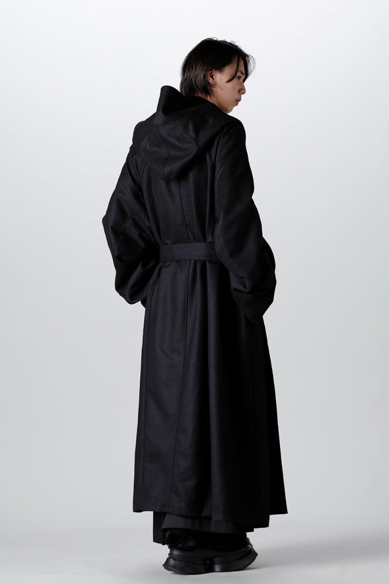 Warp Knit Melton Oversized Coat