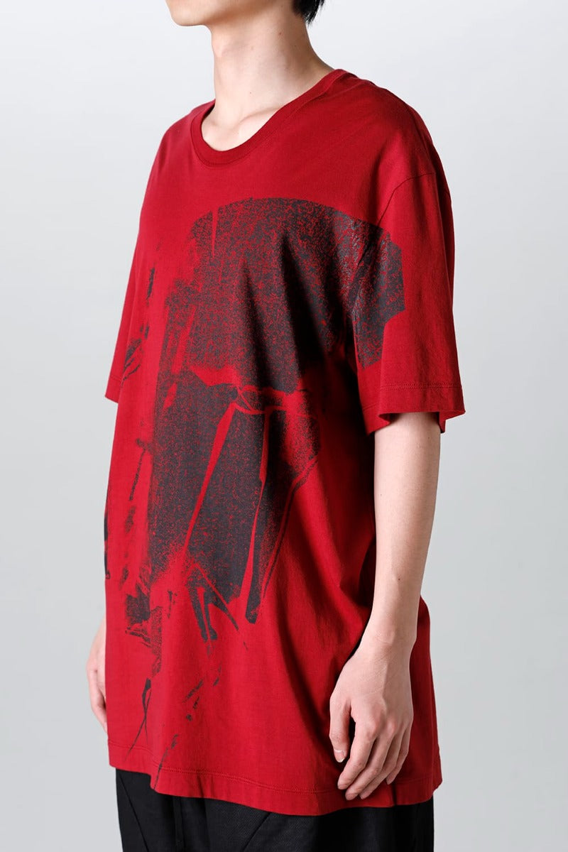 プリント レギュラー Tシャツ レッド