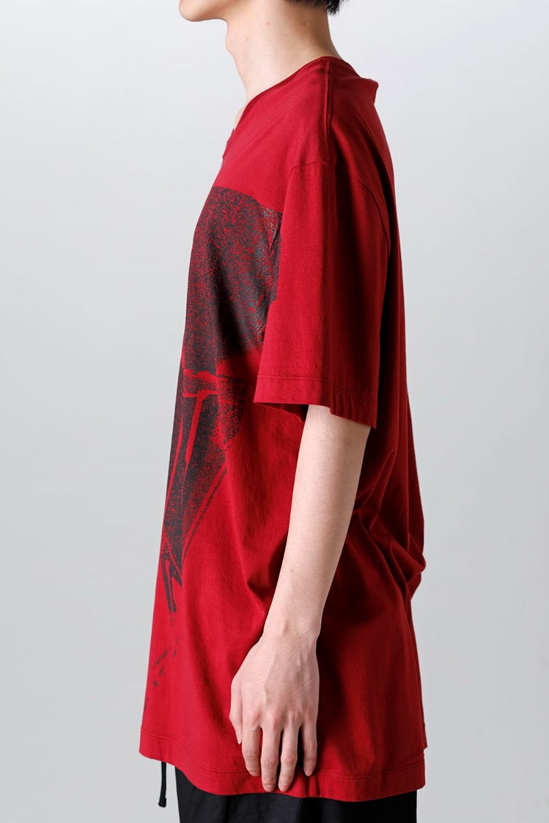 プリント レギュラー Tシャツ レッド