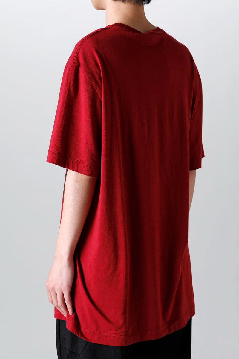 プリント レギュラー Tシャツ レッド