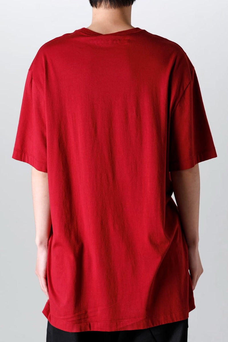 プリント レギュラー Tシャツ レッド