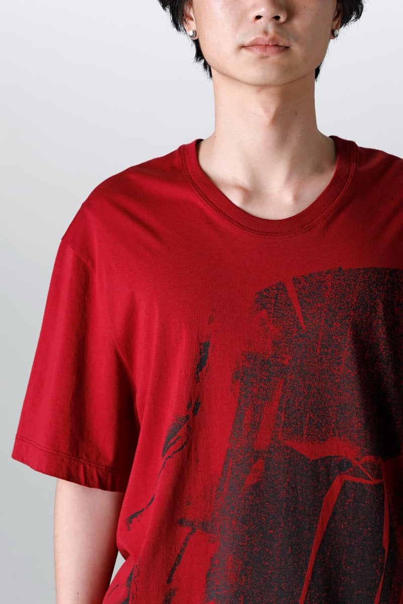 プリント レギュラー Tシャツ レッド