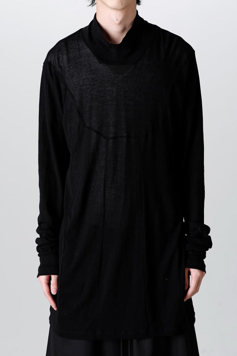 Seamed High Neck Cutsewn