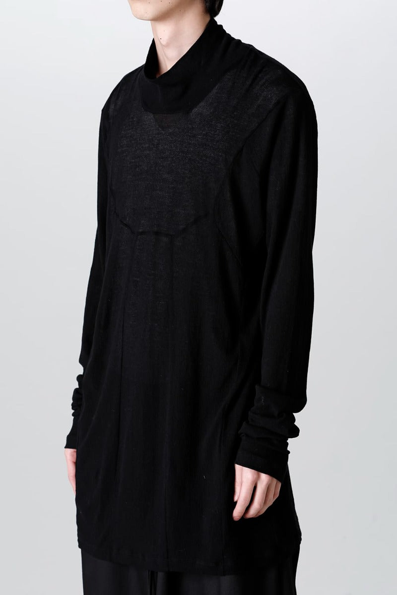 Seamed High Neck Cutsewn