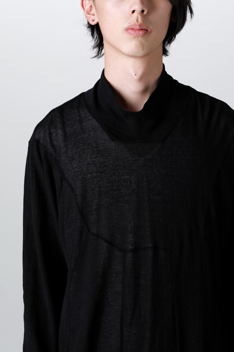 Seamed High Neck Cutsewn