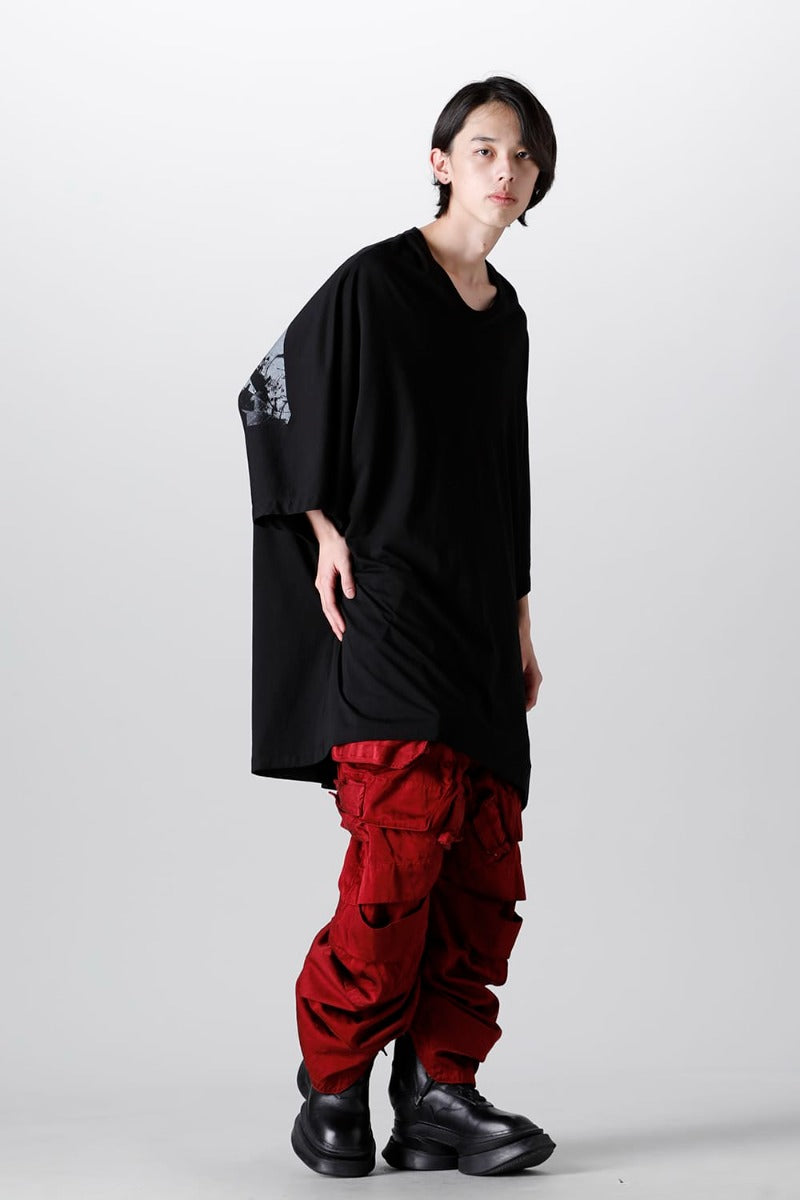 Military Cargo Wide Pants Red