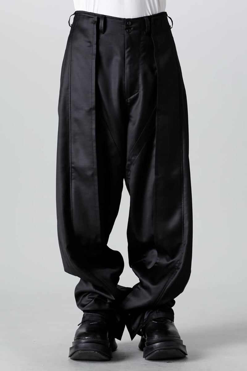 Cupro/Wool Satin Wide Pants