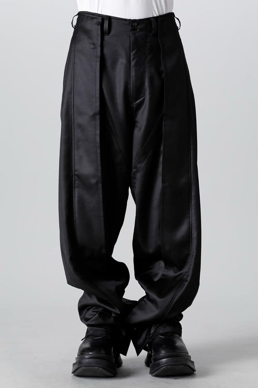 Cupro/Wool Satin Wide Pants