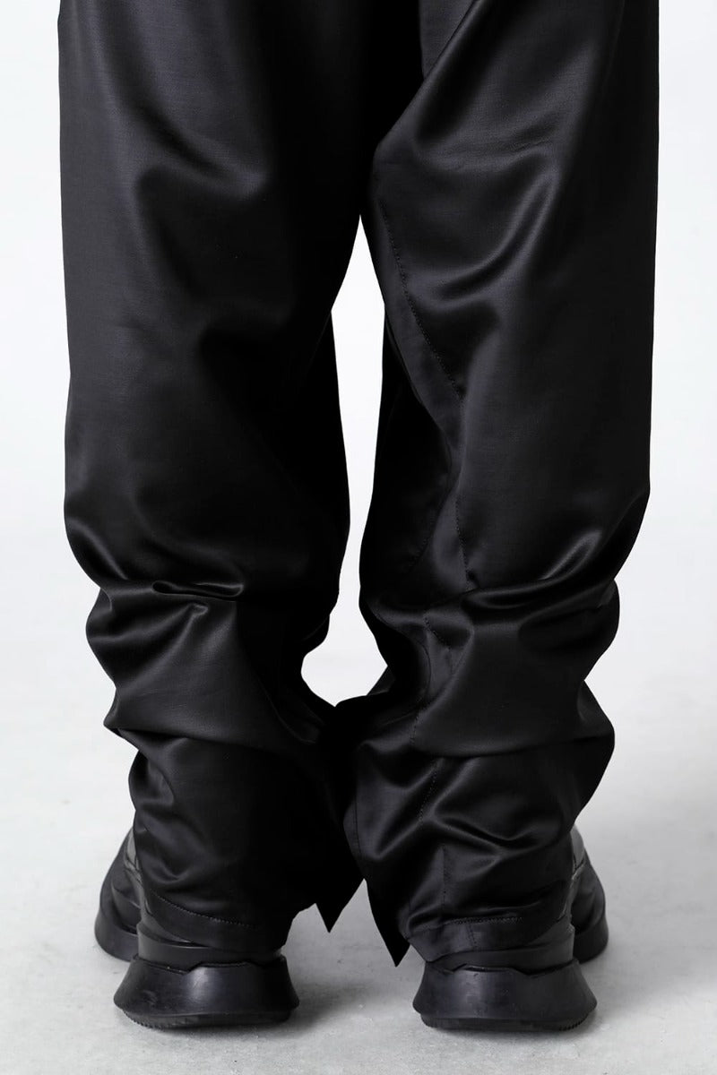 Cupro/Wool Satin Wide Pants