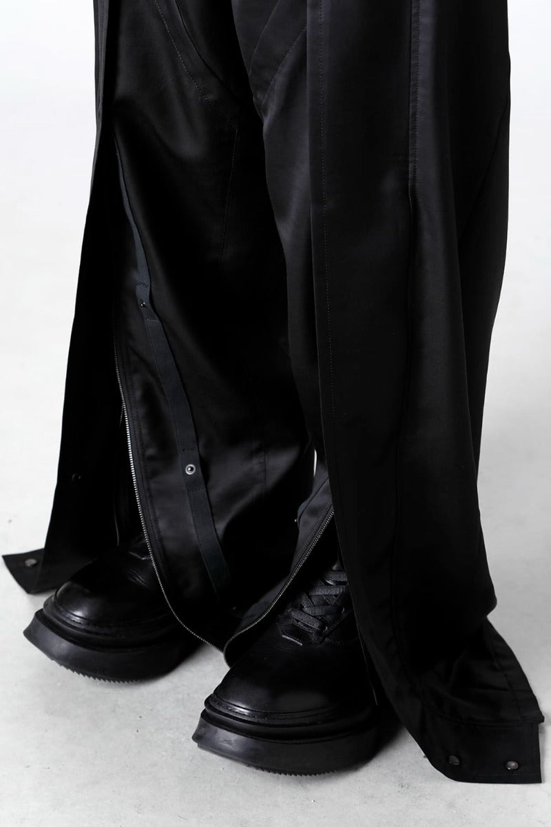 Cupro/Wool Satin Wide Pants