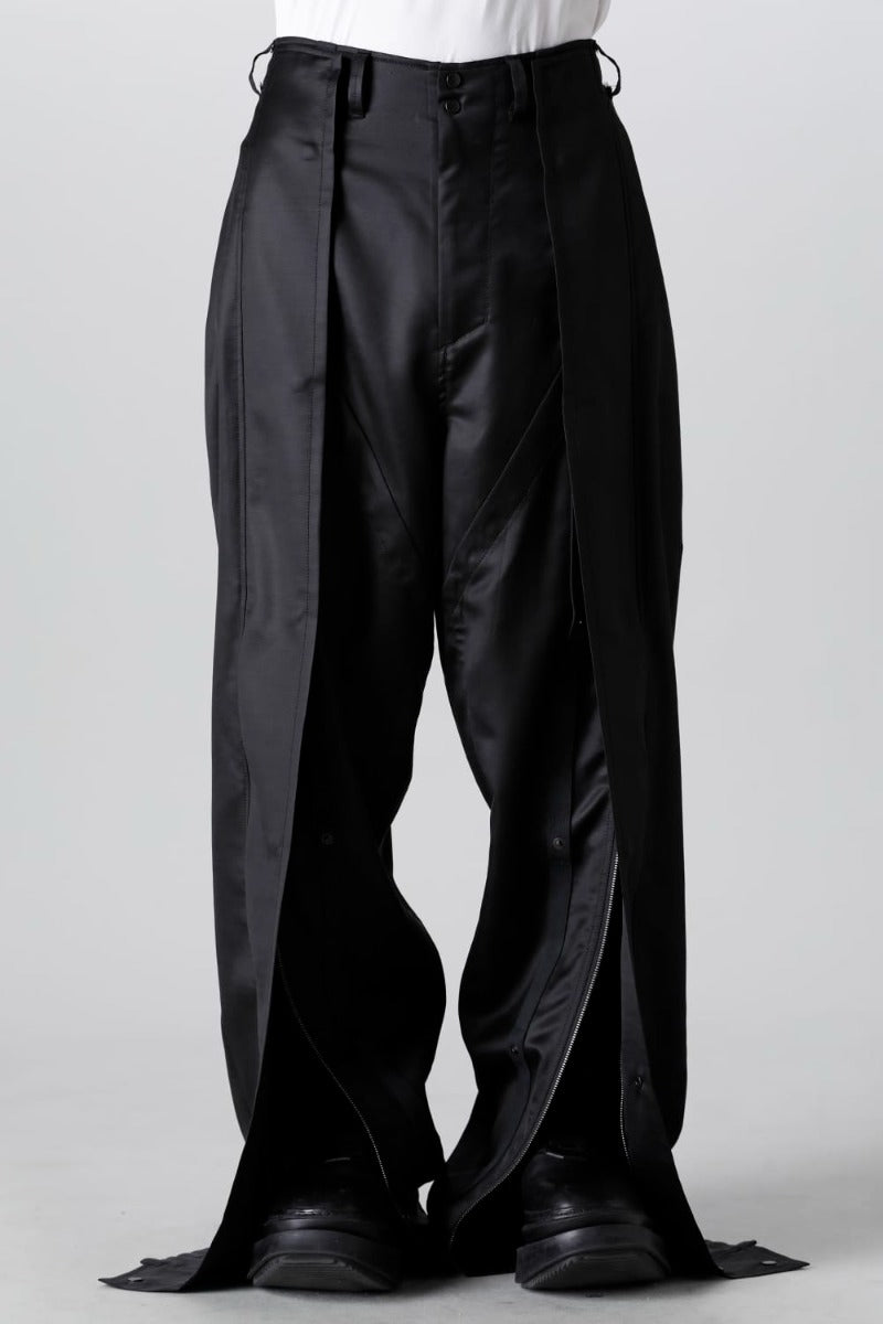Cupro/Wool Satin Wide Pants