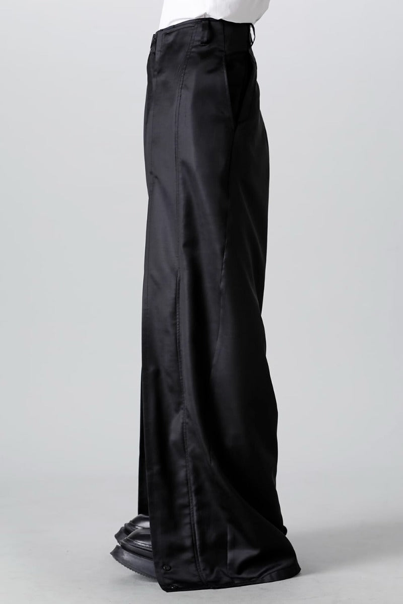 Cupro/Wool Satin Wide Pants