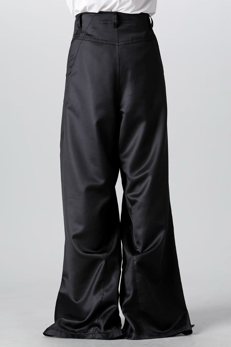 Cupro/Wool Satin Wide Pants