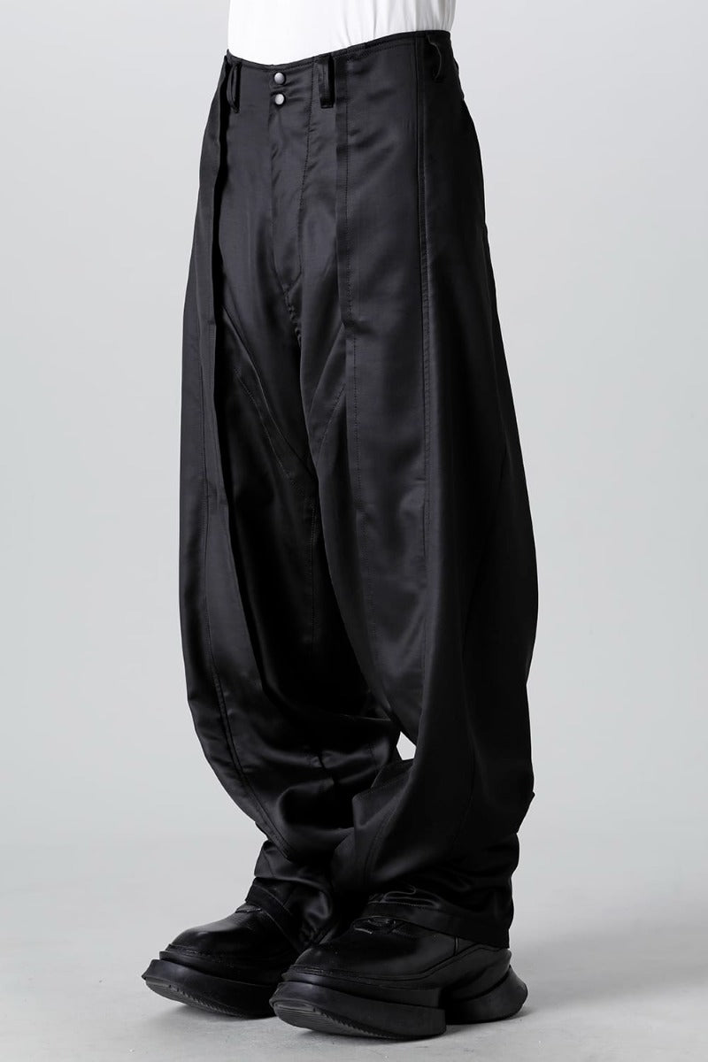 Cupro/Wool Satin Wide Pants