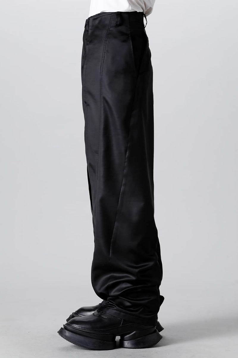 Cupro/Wool Satin Wide Pants