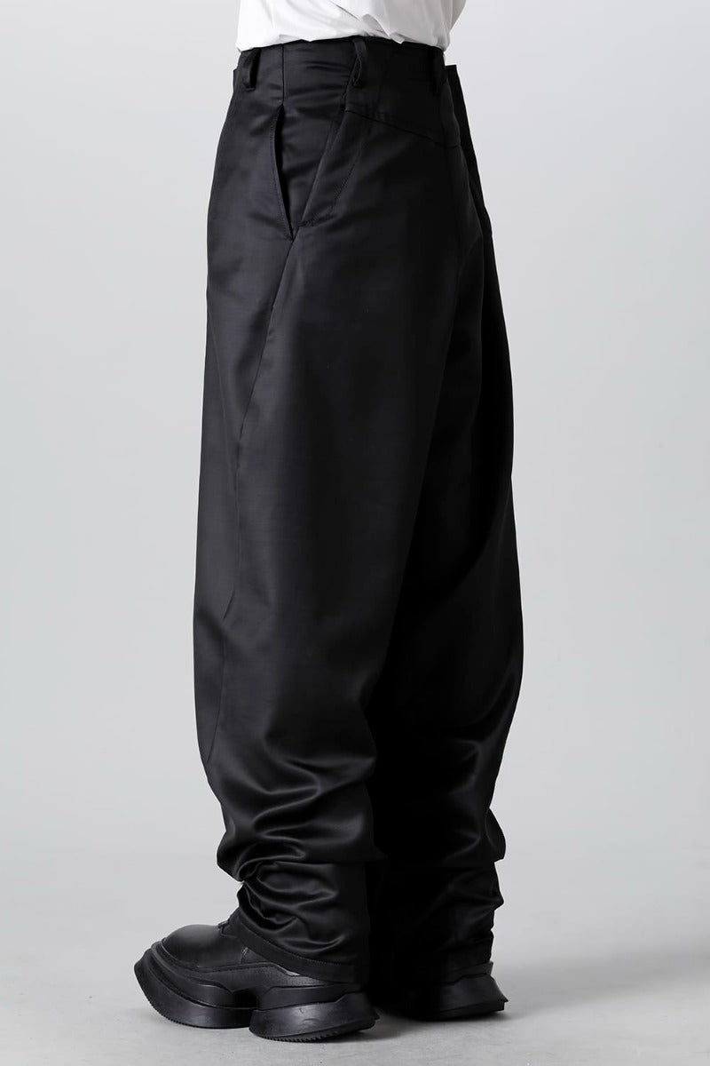 Cupro/Wool Satin Wide Pants