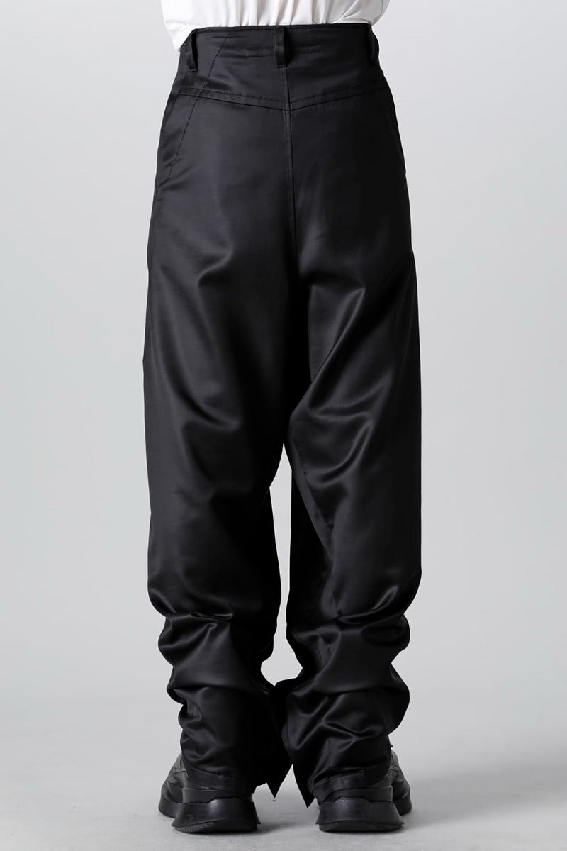 Cupro/Wool Satin Wide Pants
