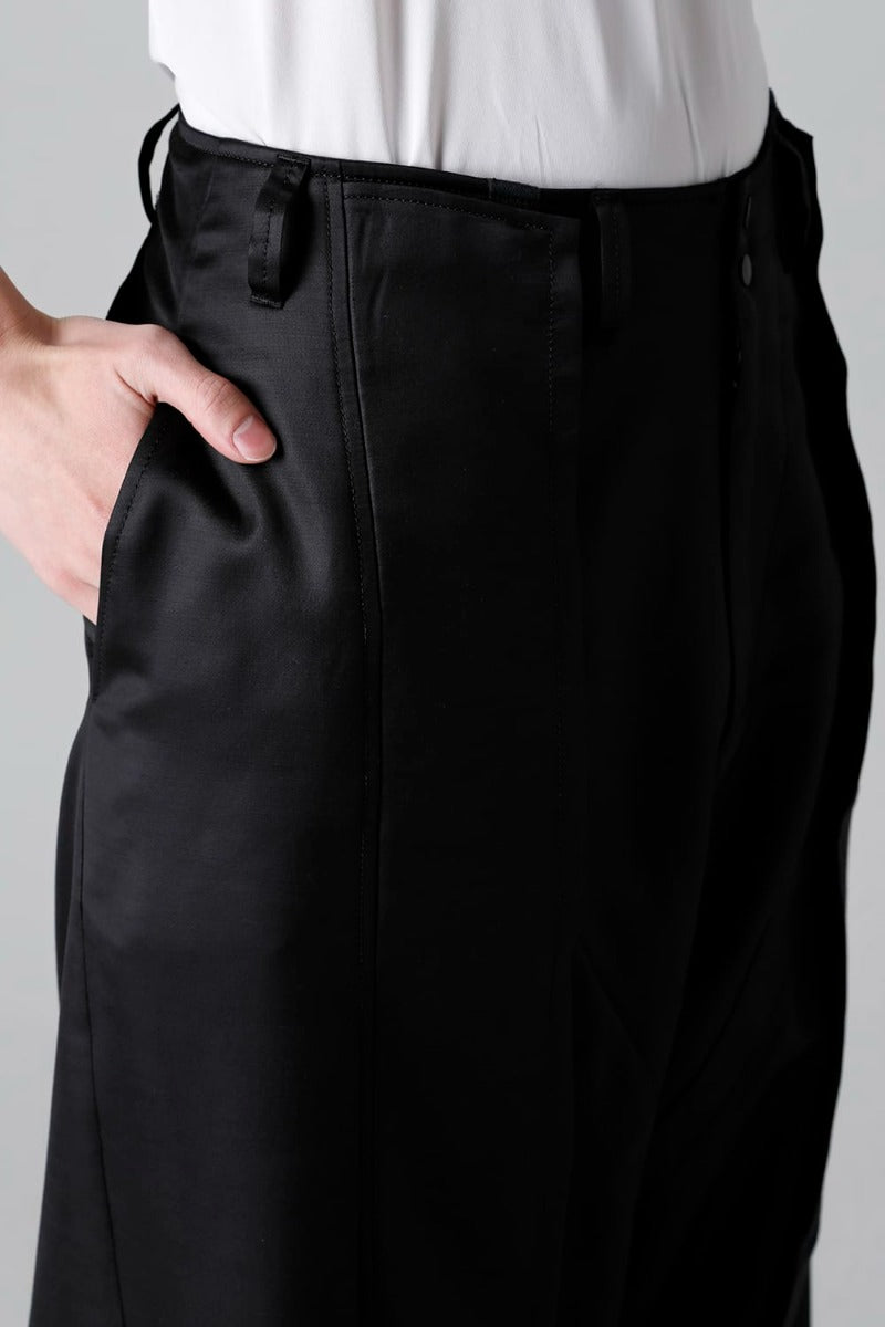 Cupro/Wool Satin Wide Pants
